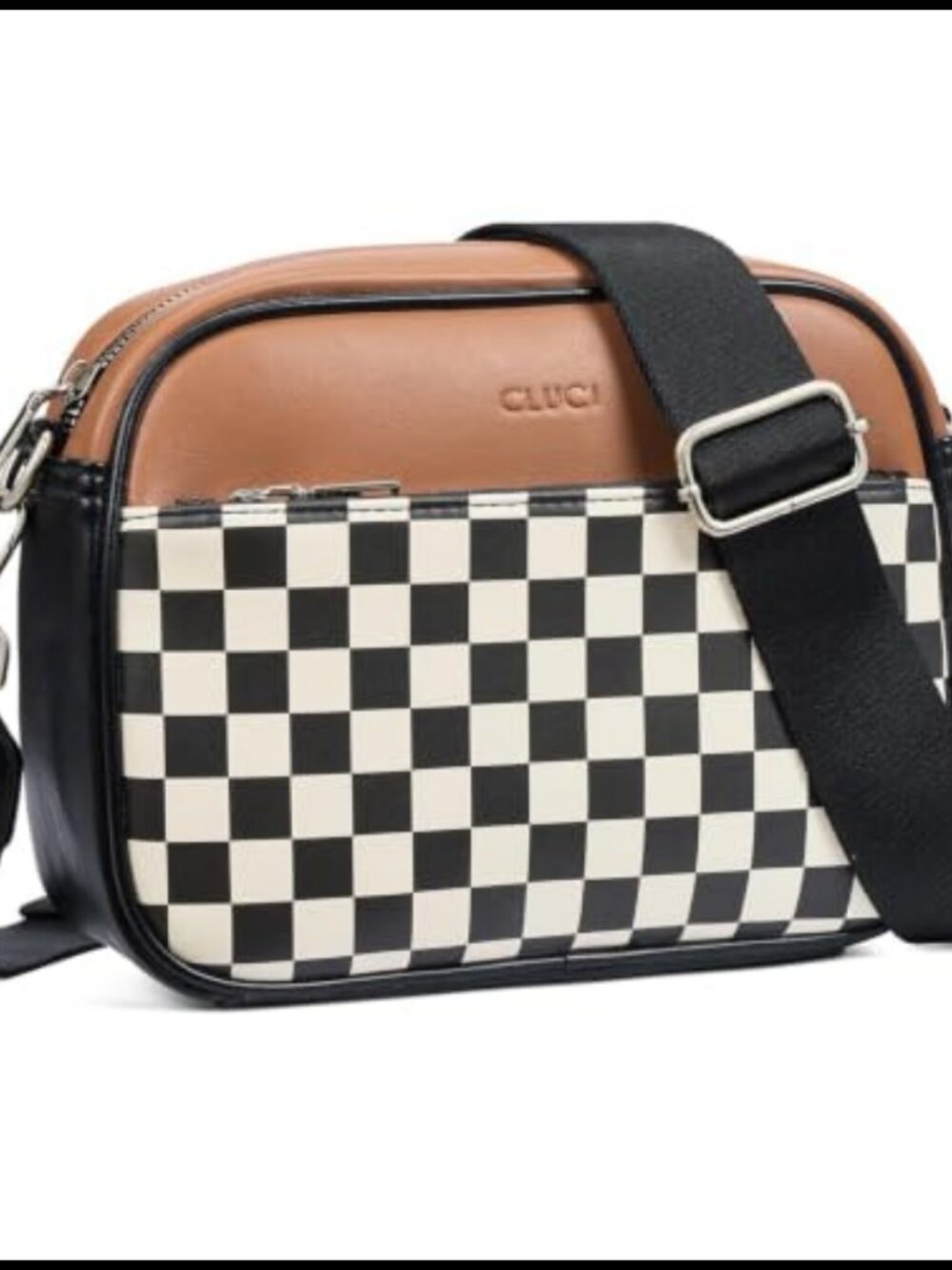 CLUCI Crossbody Bag Vegetarian Leather Adjustable Guitar Strap Women Handbag